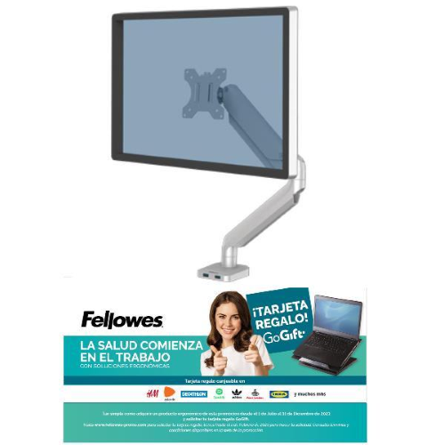 FELLOWES BRACCIO MONITOR SINGOLO PLATINUM
